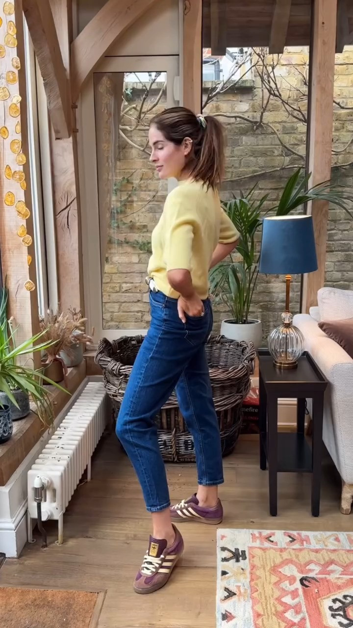 Casual Outfits, Neck Jumper, Jeans, Adidas Trainers, Denim Jacket, Marks & Spencer 

 #LTKuk #LTKspring #LTKstyletip