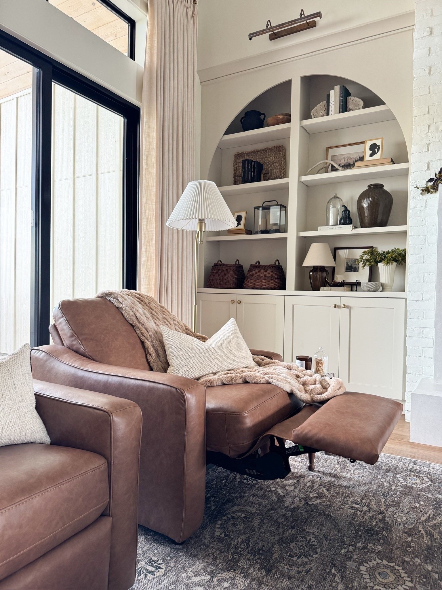 BACK IN STOCK! So many of you have grabbed these recliners from Walmart already! Only $324, power reclining, a beautiful coco brown faux leather, and a comfortable high back. We’re obsessed! 

** Note they are power reclining, so you’ll have to plug them in! 

#LTKHome