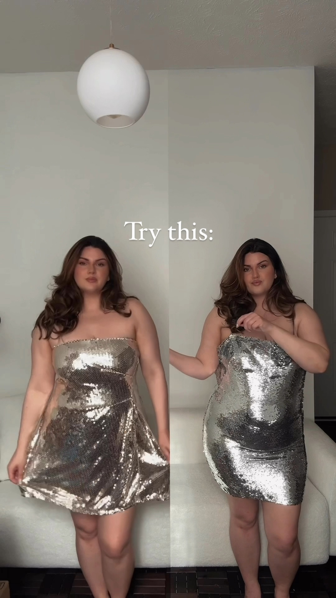 This dress runs big so if you’re in between sizes or small chested, size down. I’m wearing a 14 but should have gotten a 12 as it was too loose on the top half. On sale right now and comes in a curve size range 🤍🤍🪩


NYE dress, New Year’s Eve dress, silver dress, silver sequin dress, sequin dress, party wear, NYE outfit, style tip 

#LTKHoliday #LTKMidsize #LTKStyleTip