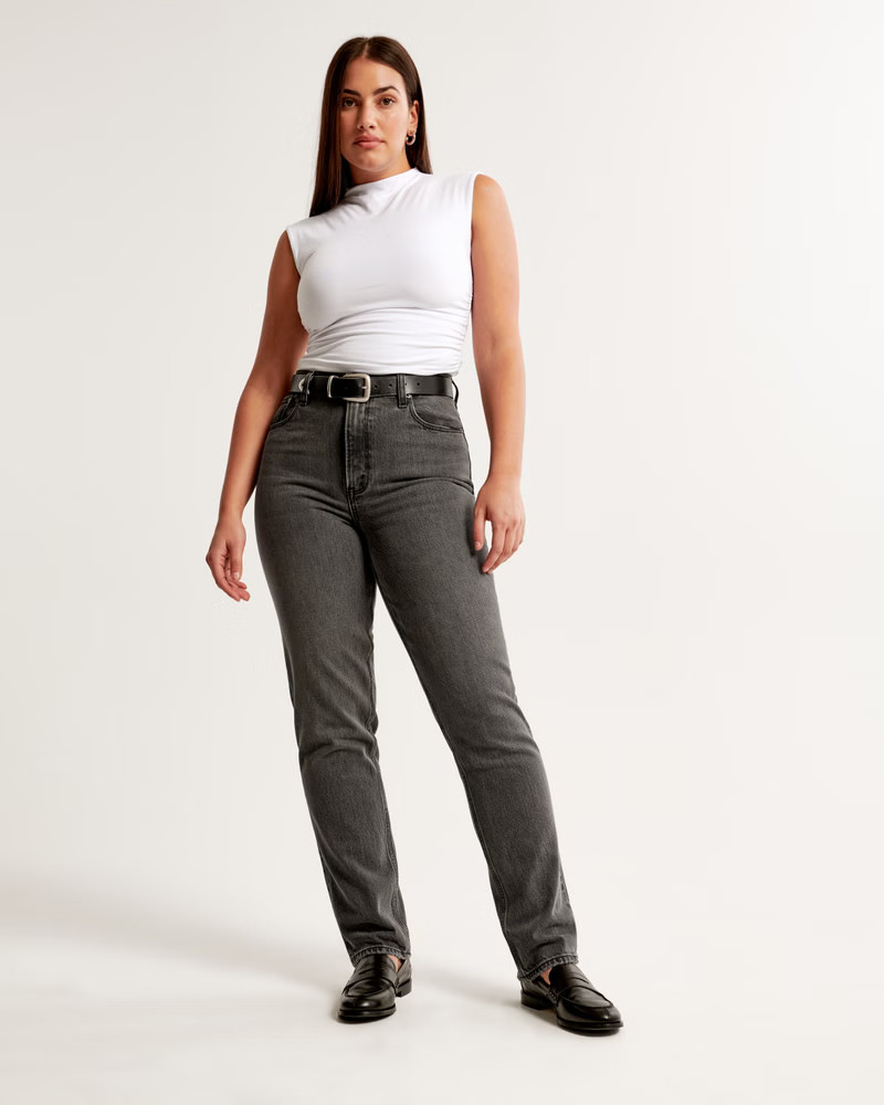 Curve Love Ultra High Rise 90s Straight Jean | Abercrombie & Fitch (US)