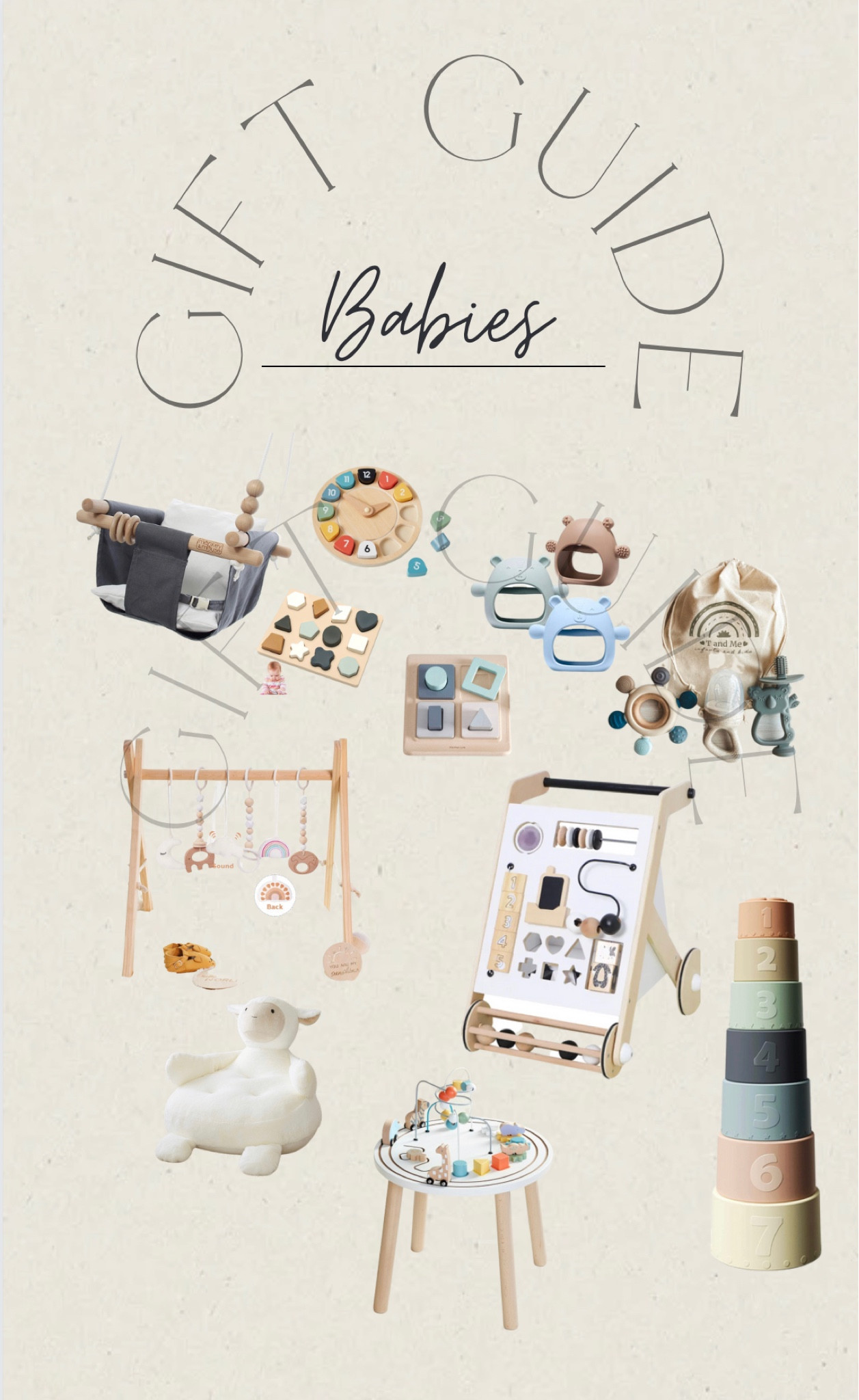 Gift Guide for babies // Amazon, Pbk, Nordstrom 

#giftguide #babiesgiftguide #giftideasforbabies #babygifts #babytoys #babychristmas #babydevelopment #babydevelopmenttoys #babywoodentoys #babywalker #amazonbabygiftguide #amazonbabytoys #pbkbabytoys #nordstrombabytoys #babygiftideas #neutraltoys #christmasgiftguide #pbkbaby #potterybarnkids #nordstrombabytoys #ltkseasonal #ltkbaby #ltkkids #babyteethers #babyswing #babychair 

#LTKGiftGuide #LTKHoliday