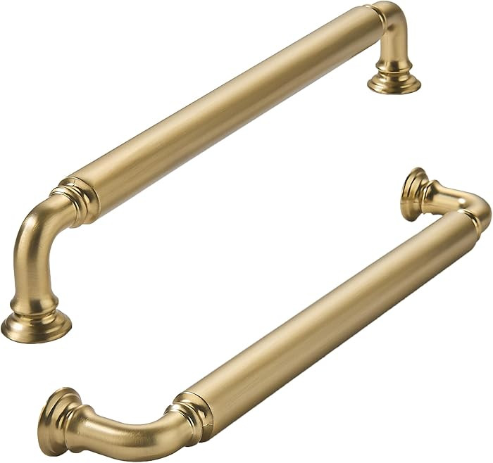 khtumeware 10-Pack Champagne Bronze Heavy-Duty Solid Cabinet Pulls, 6 Inch (152mm) Hole Center, S... | Amazon (US)