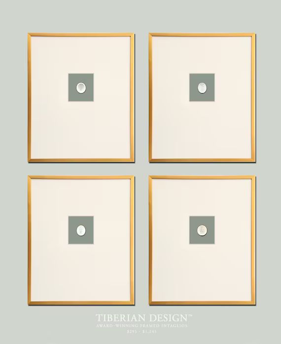 Set of 4  Neo-Classical Framed Intaglio  Single Intaglio | Etsy | Etsy (US)