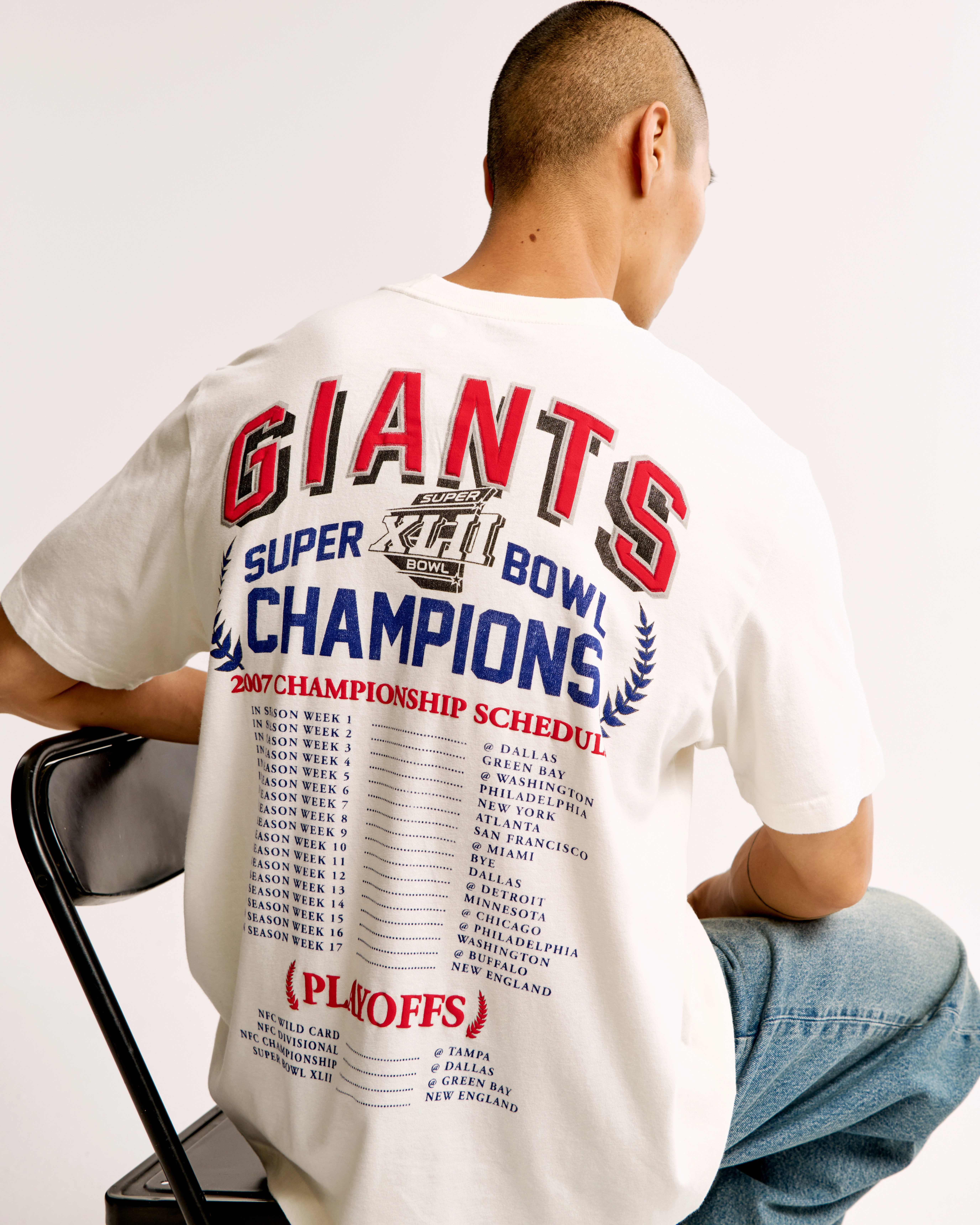 New York Giants Vintage-Inspired Graphic Tee | Abercrombie & Fitch (US)