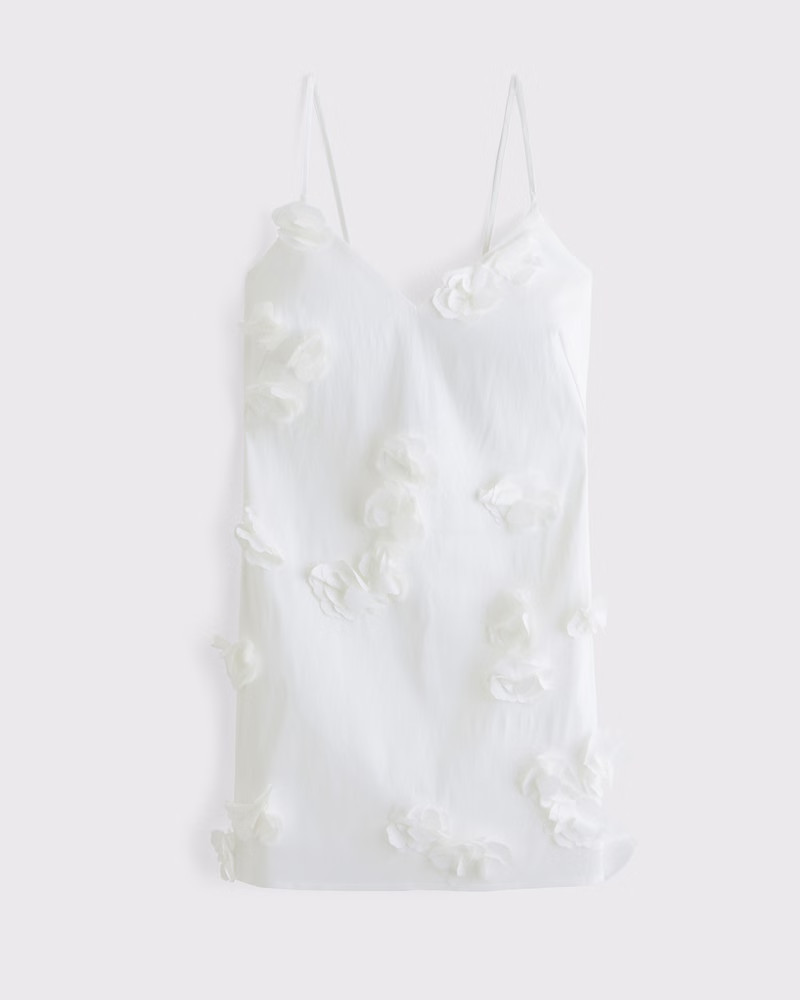 Applique Floral Mini Dress | Abercrombie & Fitch (US)