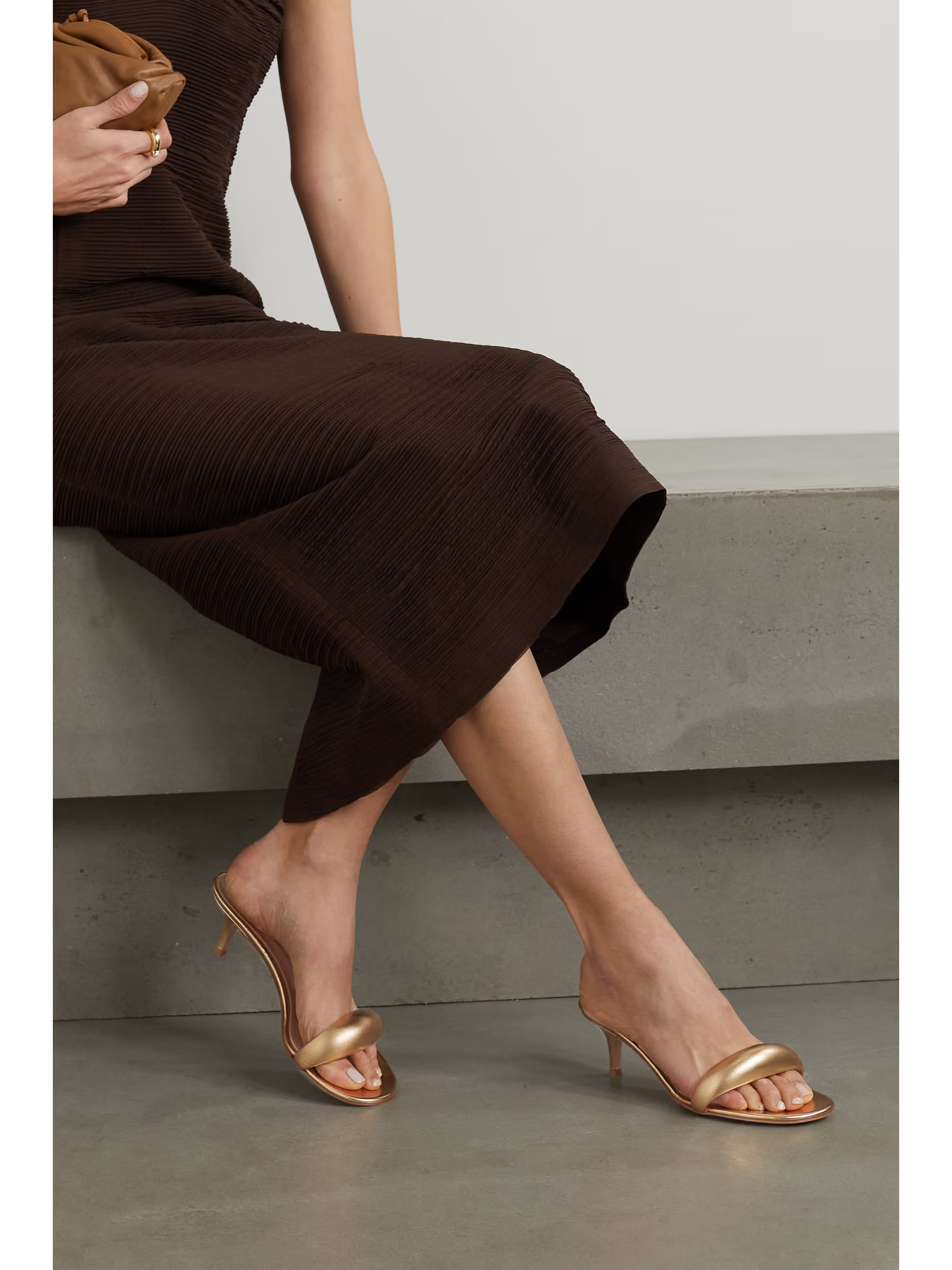 Bijoux 55 metallic leather mules | NET-A-PORTER (US)