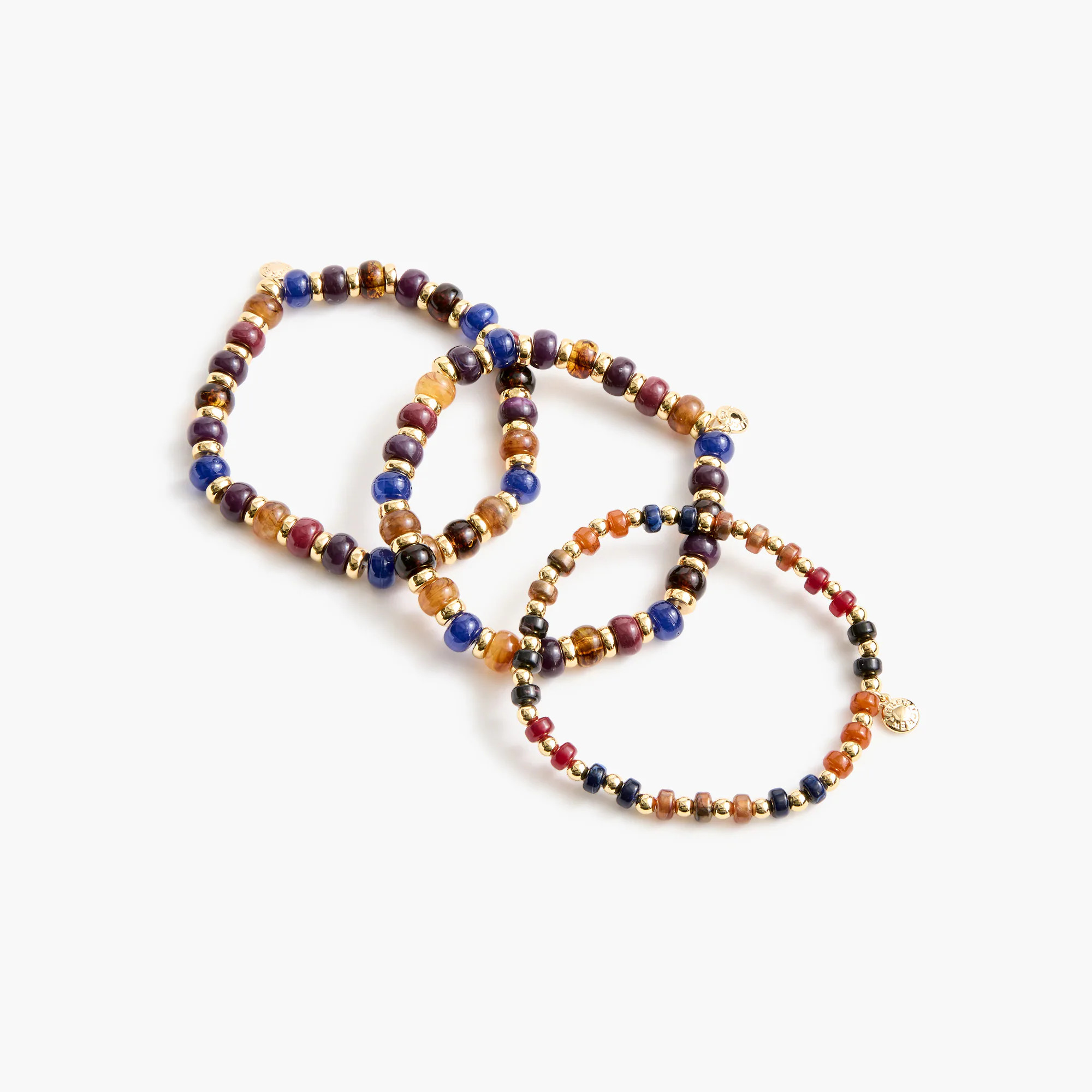 Oval beaded bracelets set-of-three | J.Crew Factory