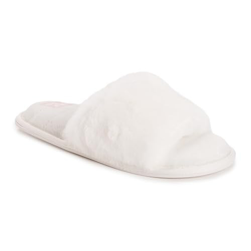 Muk Luks Women's Sariah Slide Slipper, White, S (5-6) | Amazon (US)