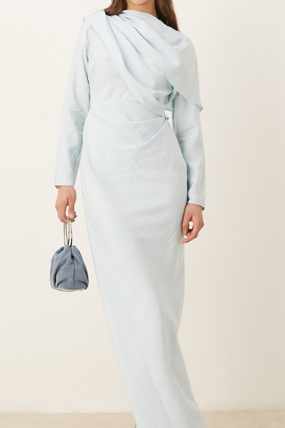 Pastel blue Asos dress #summer #summer2025 #modestdress #dress
