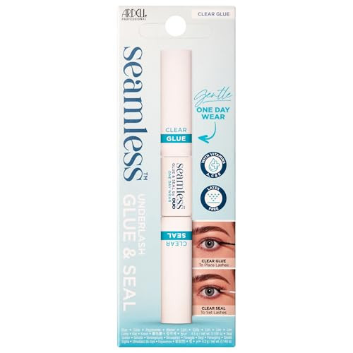 Ardell Seamless Under Lash Cluster Glue & Seal - Clear, Eyelash Glue for Clusters, Long Lasting Hold Eyelash Adhesive with Vitamins A, C, E, 4.2 g, 1 Pack | Amazon (US)