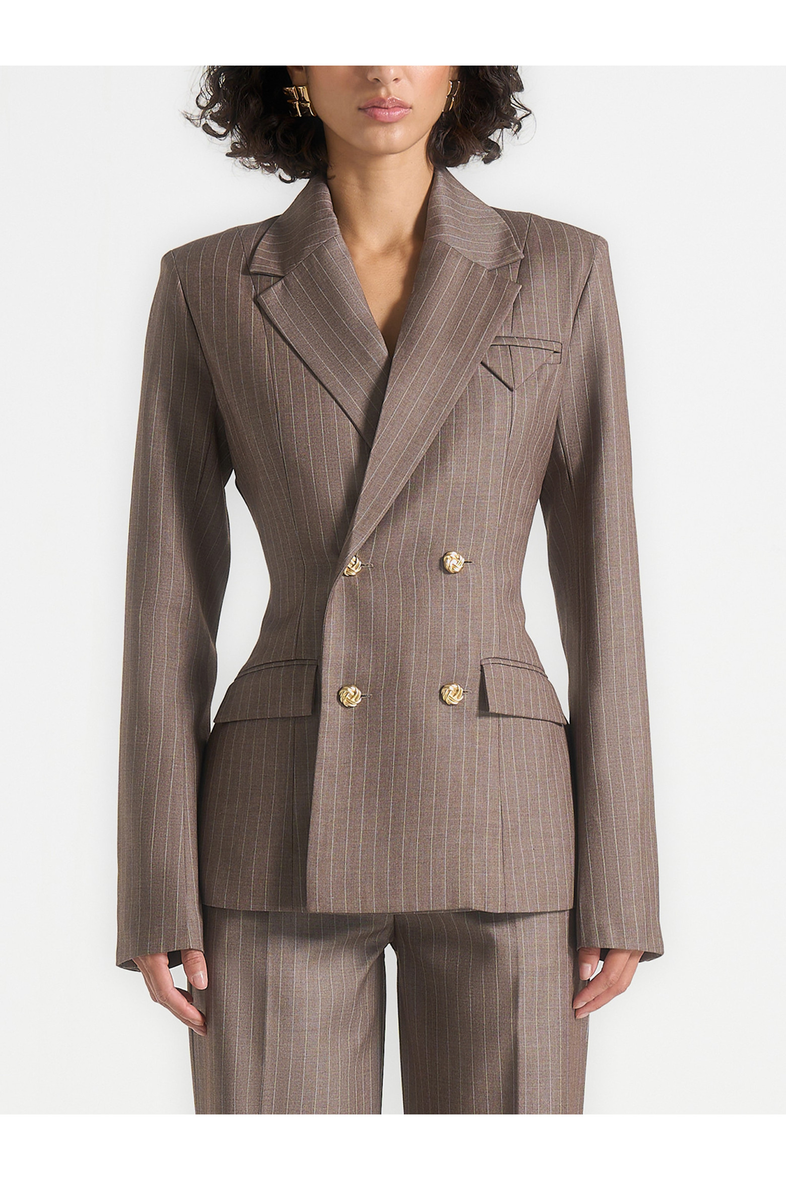 Manière De Voir Maia Structured Pinstripe Blazer (Women) | Nordstrom | Nordstrom