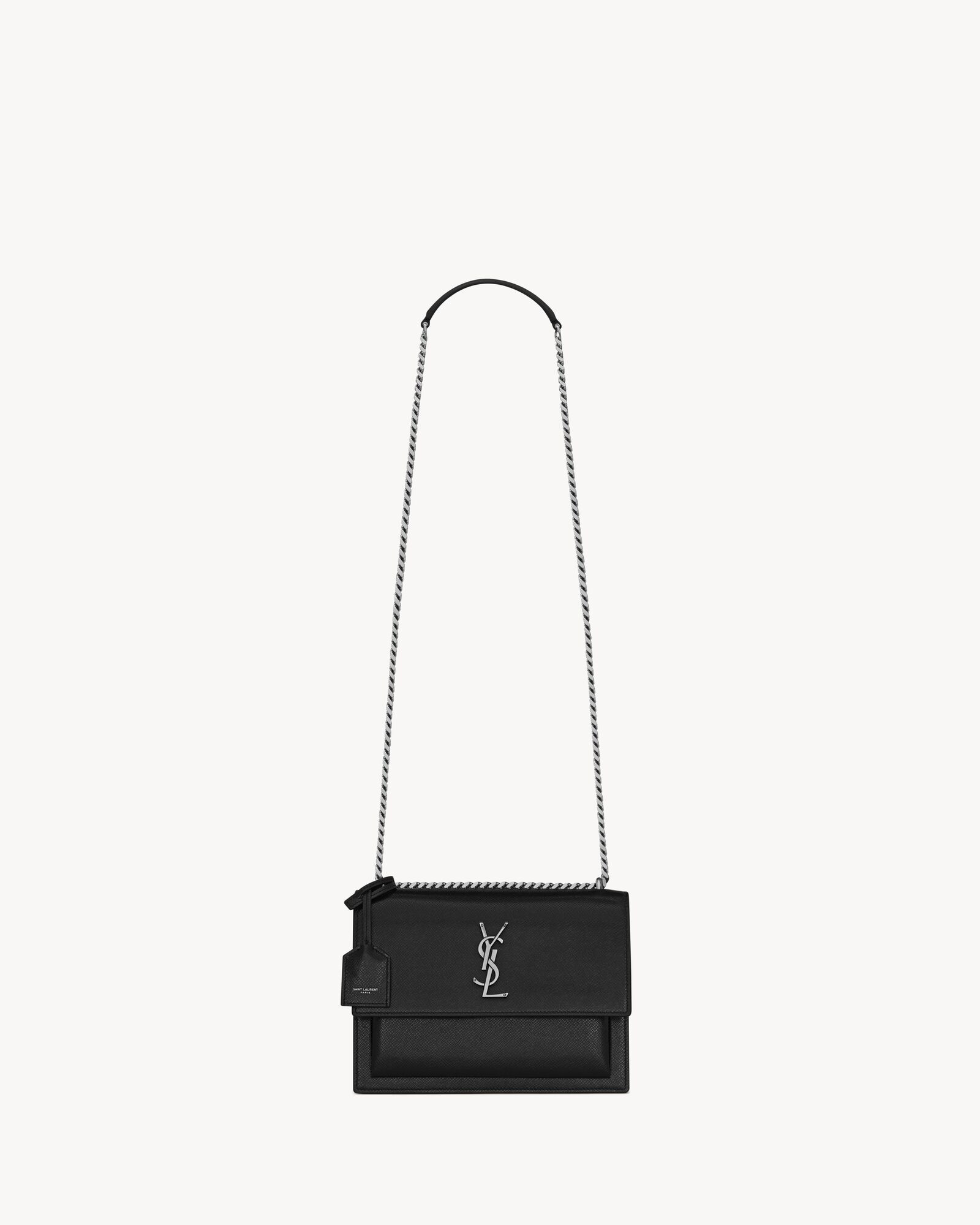 sunset medium chain bag in coated bark leather | Saint Laurent Inc. (Global)
