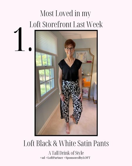 Most popular in my Loft shop last week
Black satin top size small paired with black and white satin pants size small. Navy and white strip top size medium paired with navy linen pants size medium. Sleeveless chambray shirt size small paired with cream wide leg jeans size 29. White quarter zip open knit top size medium paired with green skirt size medium. Blue and white cotton poplin shirt dress size small. Navy blue A-line tee shirt dress size small paired with white denim jacket size medium.

Over 50 fashion, tall fashion, workwear, everyday, timeless, Classic Outfits

Hi I’m Suzanne from A Tall Drink of Style - I am 6’1”. I have a 36” inseam. I wear a medium in most tops, an 8 or a 10 in most bottoms, an 8 in most dresses, and a size 9 shoe. 

fashion for women over 50, tall fashion, smart casual, work outfit, workwear, timeless classic outfits, timeless classic style, classic fashion, jeans, date night outfit, dress, spring outfit

spring dress, spring outfit, spring fashion, spring outfit ideas, spring outfits, cute spring outfits, spring outfit, spring fashion,

summer style, summer wedding guest, white dress, sandals, summer outfit, summer fashion, summer outfit ideas, summer concert outfit, 


#LTKfindsunder100 #LTKover40 #LTKworkwear