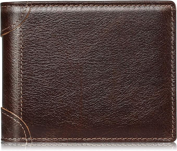 Mens Wallet RFID Genuine Leather Slim Bifold Wallets For Men Removable ID Windows 11 Cards Holder... | Amazon (US)