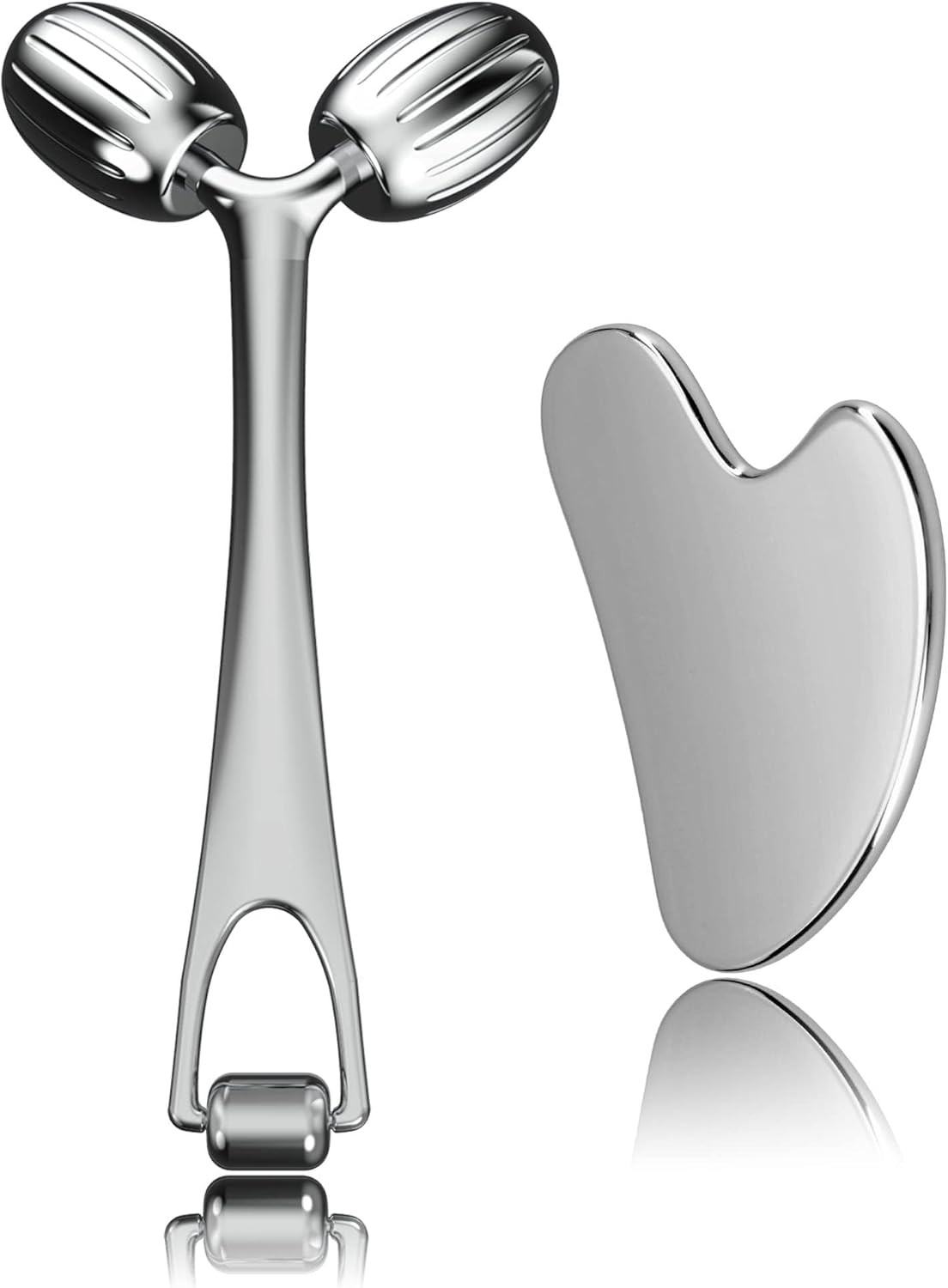 Yeamon Face Massager, Metal Face Roller Gua Sha Massage Tool for Face Neck Eye Body Skin Care, Fa... | Amazon (UK)