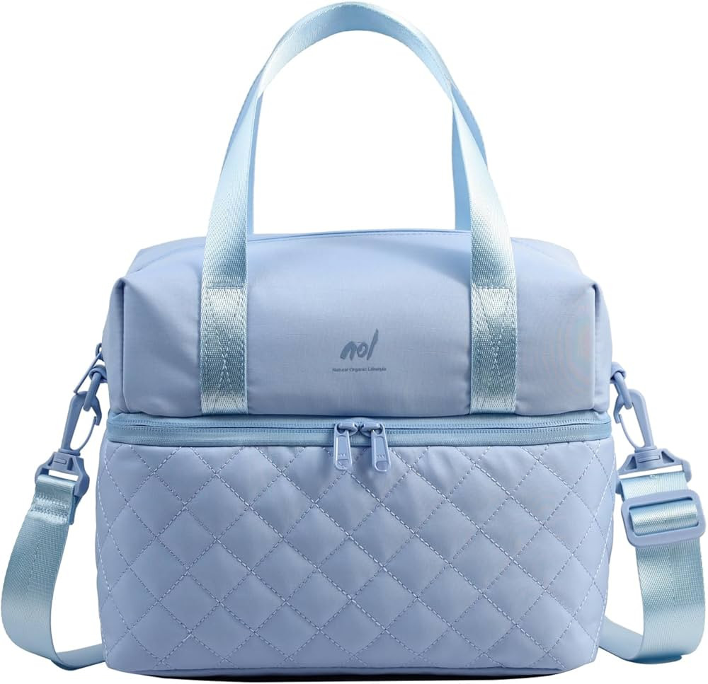 NOL Natural Organic Lifestyle Women Reusable Lunch Bag Leakproof Medium Insulated Nylon Cooler Ba... | Amazon (US)