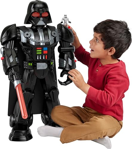 Fisher-Price Imaginext Star Wars Darth Vader Bot 2+ Ft Tall Toy, Lights Sounds & Stormtrooper Met... | Amazon (US)