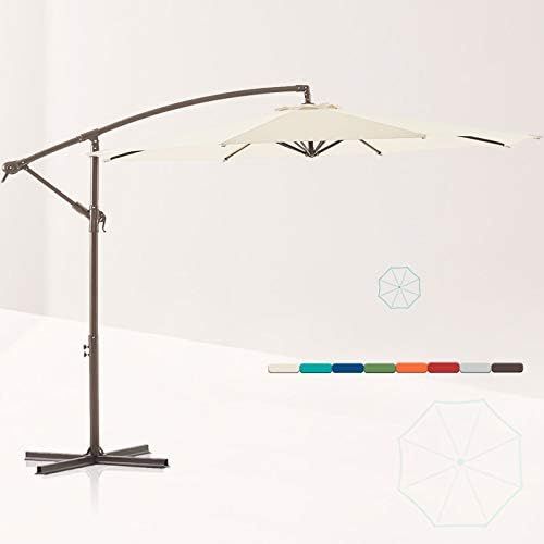 LE CONTE 10 ft. Offset Hanging Patio Umbrella Cantilever Outdoor Umbrellas with Fade Resistant So... | Amazon (US)
