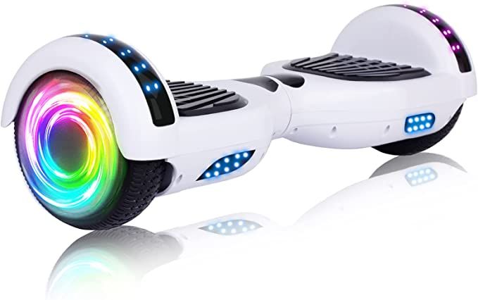 SISIGAD Hoverboard, with Bluetooth and Colorful Lights Self Balancing Scooter | Amazon (US)