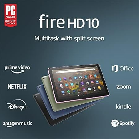 Amazon Fire HD 10 inch tablet, 1080p Full HD, 32 GB, powerful octa-core processor, ready for down... | Amazon (US)