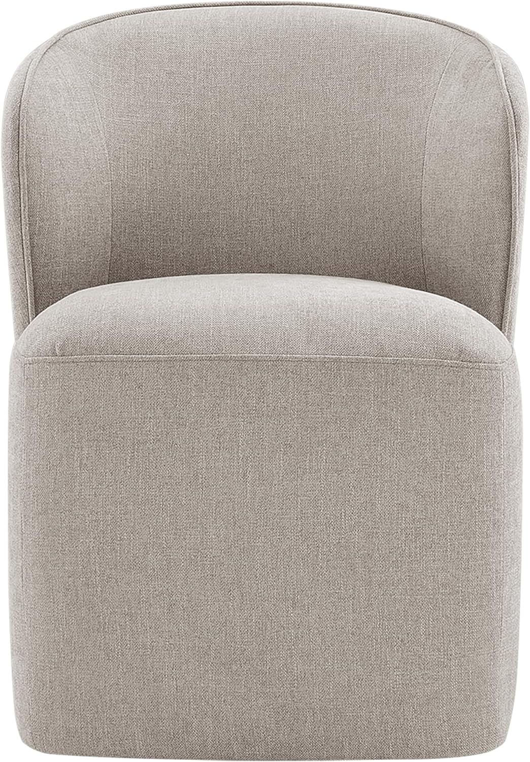 Casters Morden Upholstered Fabric Wingback Armless Chairs for Kitchen Dining Room, 33.1'''H, Beig... | Amazon (US)