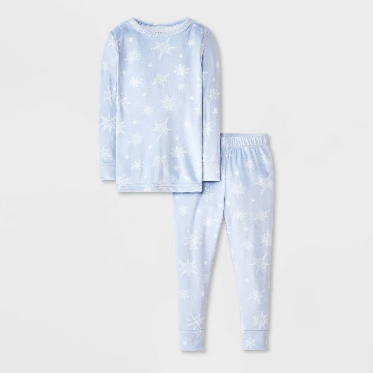 Toddler 2pc Snowflake Snuggly Soft Pajama Set - Cat & Jack™ Light Blue | Target