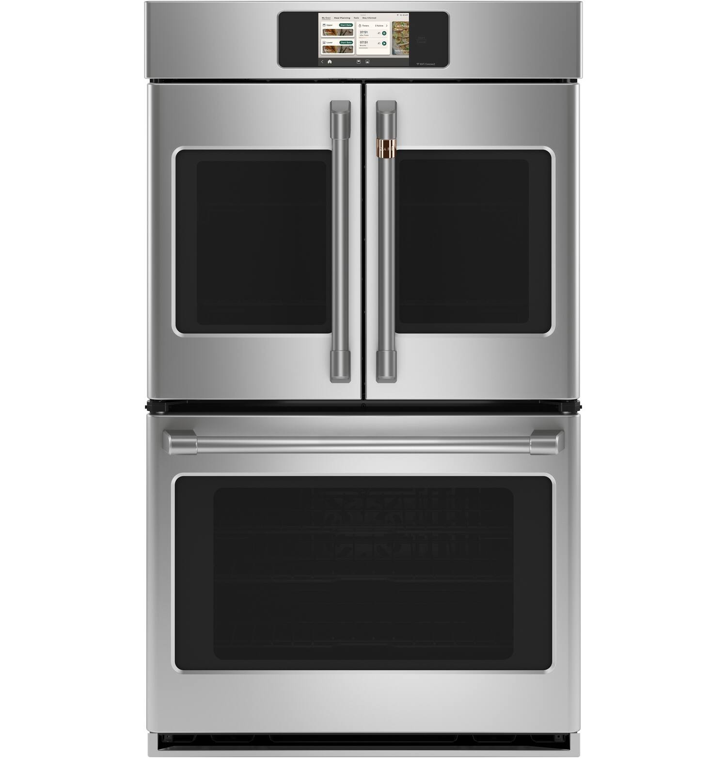 Café - 30" Smart Built-In Double Electric Convection French Door Wall Oven with No Preheat Air Fry - Stainless Steel | Best Buy U.S.