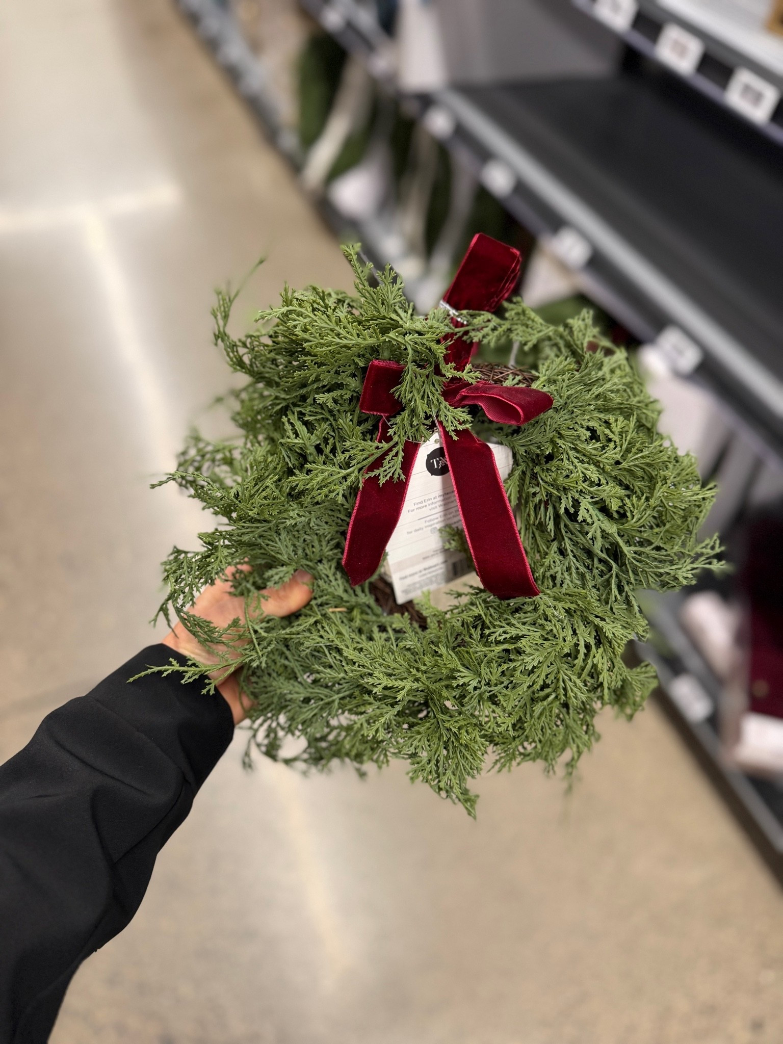 New mini wreath! These are going to sell out so fast this year! I love these for the back of counter stools or we put them on our bathroom mirrors, attached with a suction cup hook at the top of the mirror.

#LTKHome #LTKSeasonal