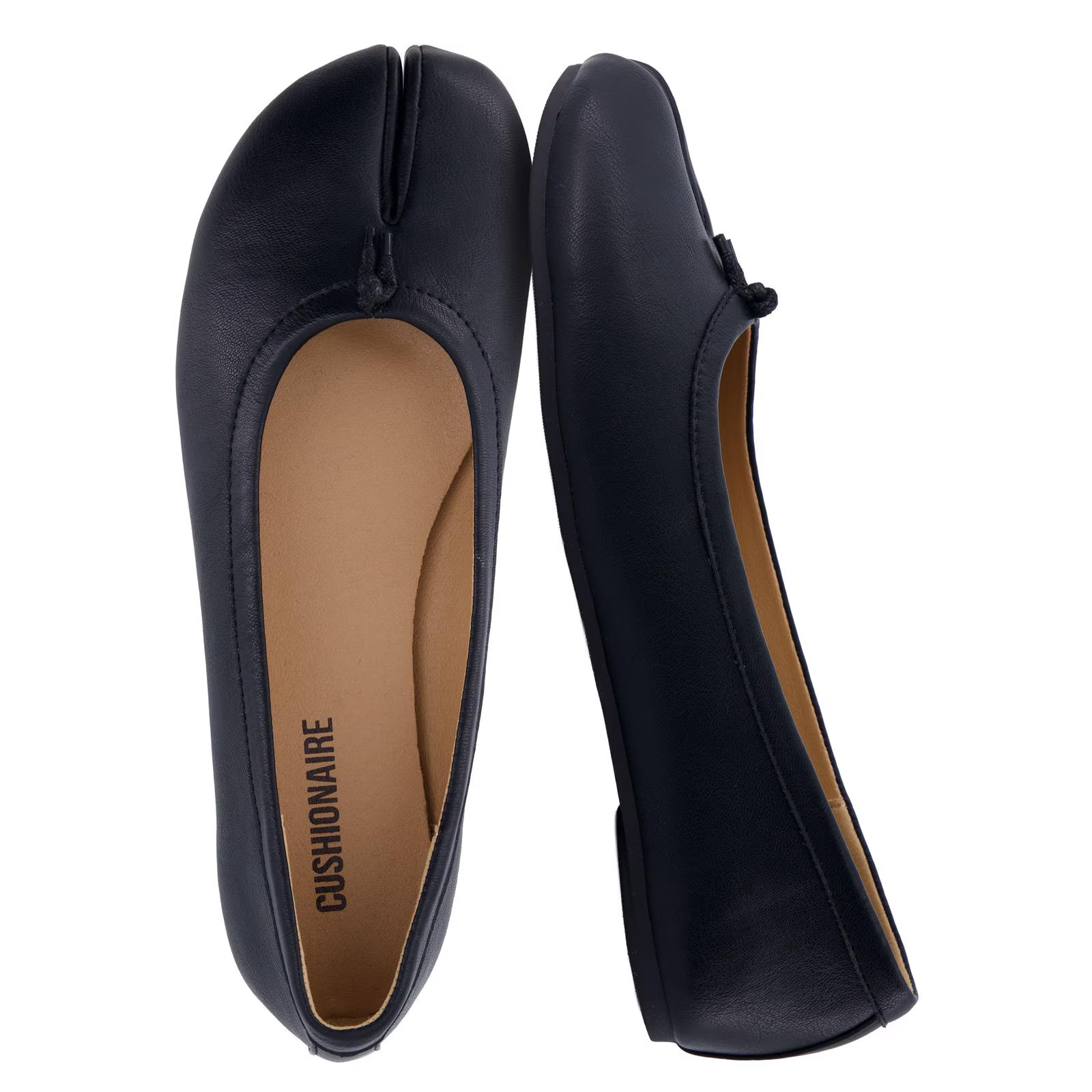 Cushionaire Maki Tabi Flats for Women, Split Toe Ballet Flats with Flexible Sole and Cushioned Fo... | Walmart (US)