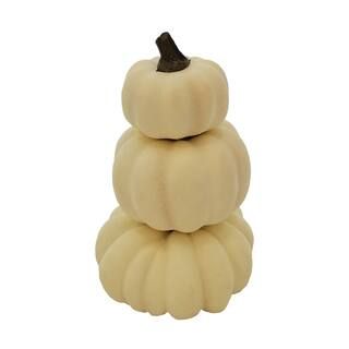 7" Cream Stacked Pumpkins by Ashland® | Michaels Stores