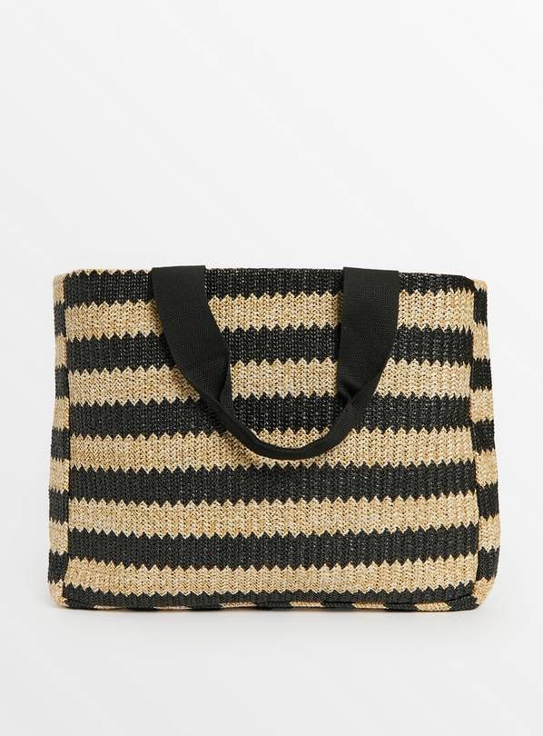 Buy Mono Stripe Shopper Bag One Size | Bags | Tu | Tu Clothing