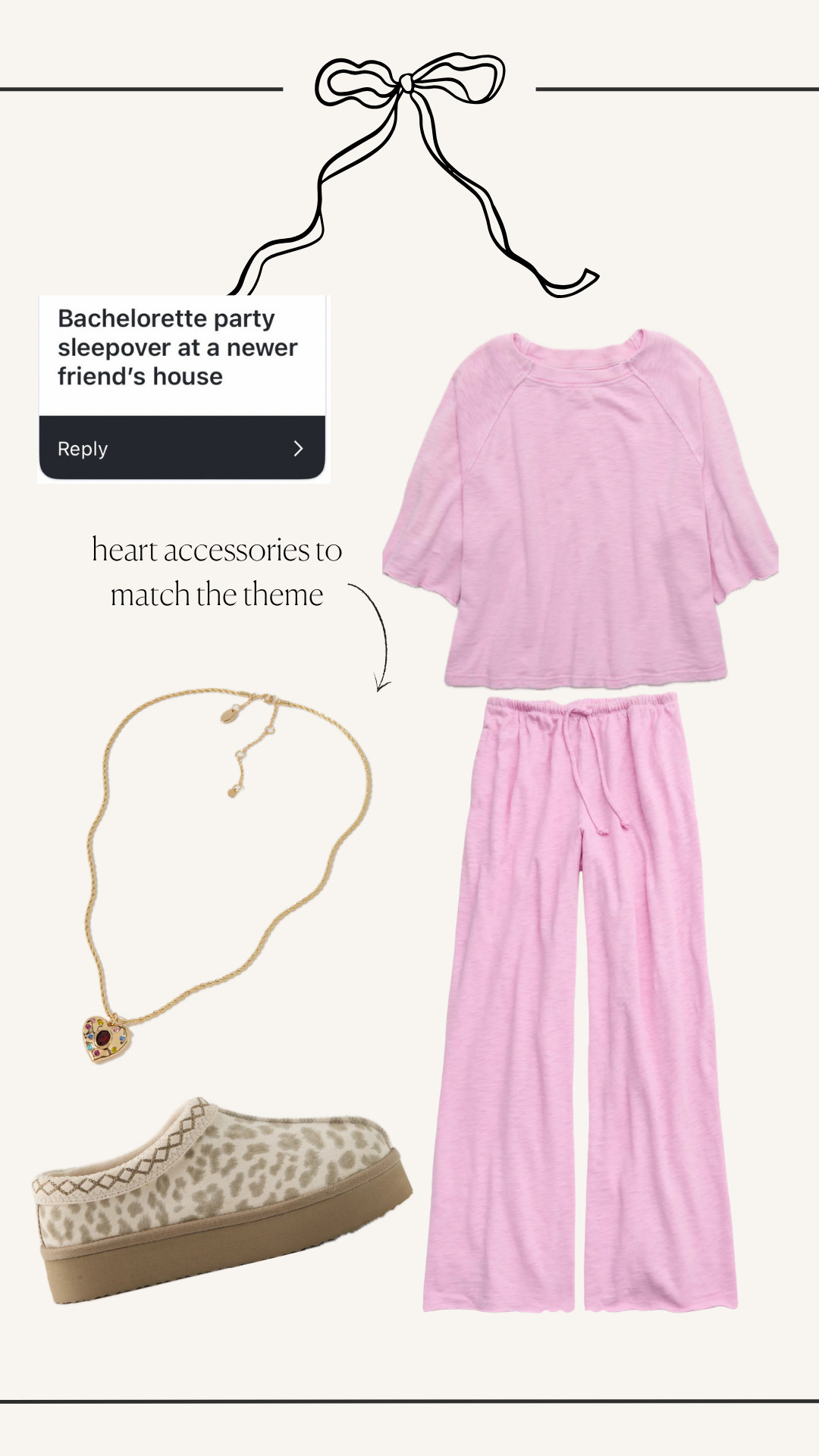 Cozy and cute! loungewear // pink // aerie // ugg dupes // comfy // sleepover // bachelorette // soft tummy // mom style // mom approved 

 #LTKootd #LTKmomlife #LTKMidsize
