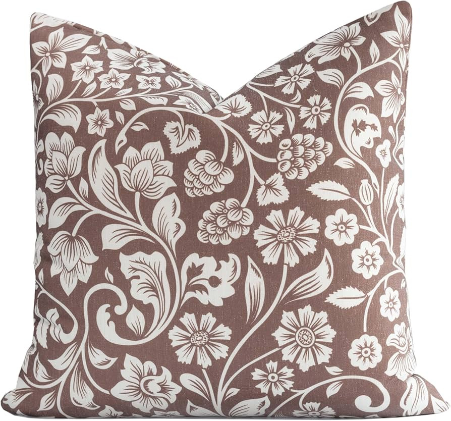 Crumbs Home Modern Farmhouse Fall Linen Indoor Outdoor Throw Pillow Cover Only, 22"x22" Water Rep... | Amazon (US)