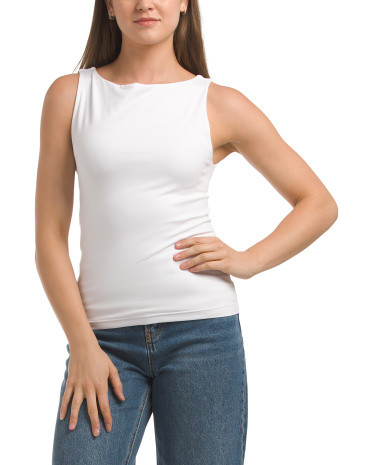 Seamless Muscle Sleeveless Boat Neck Tank Top | TJ Maxx