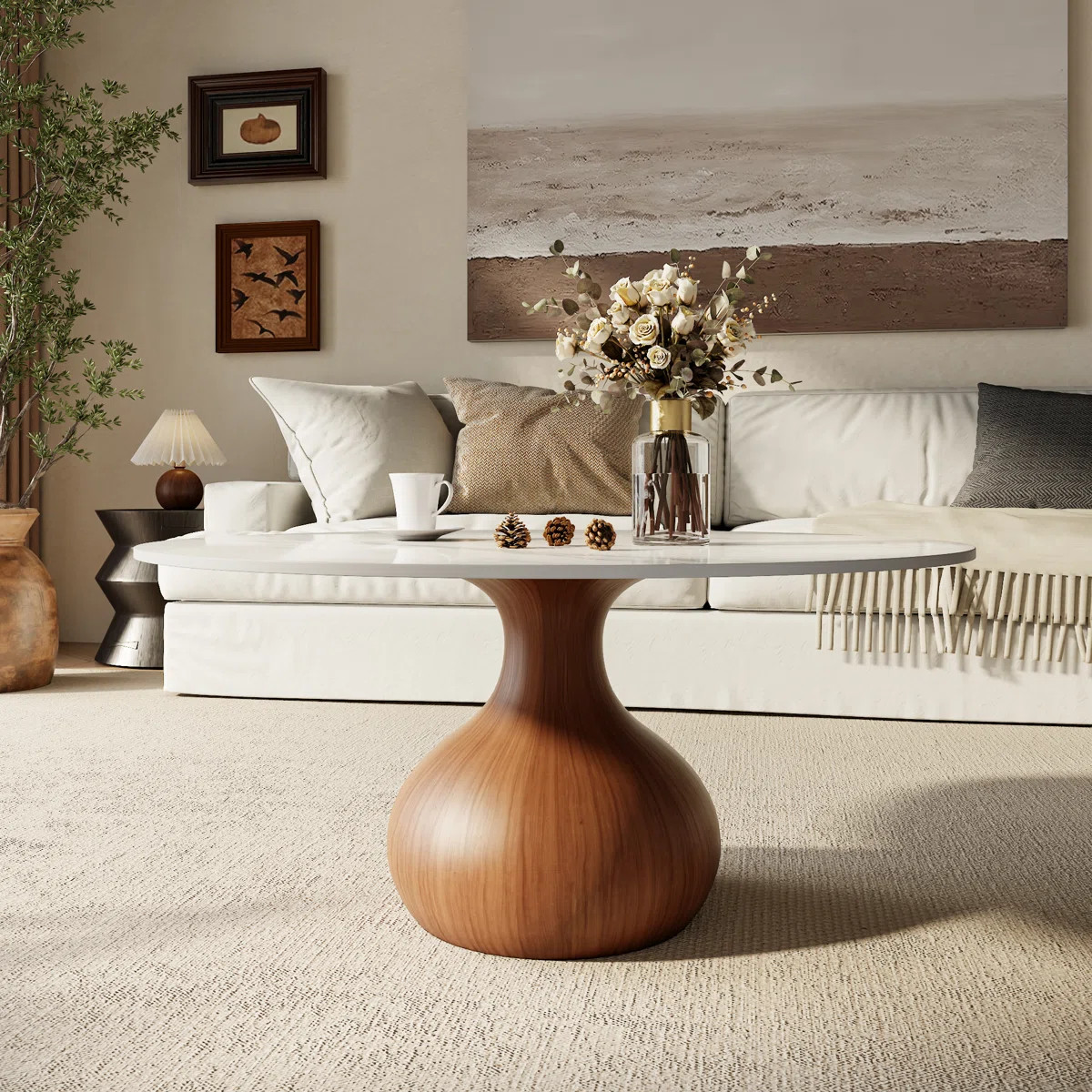 Mid-Century Modern Round Coffee Table For Living Room & Home Decor | Wayfair North America