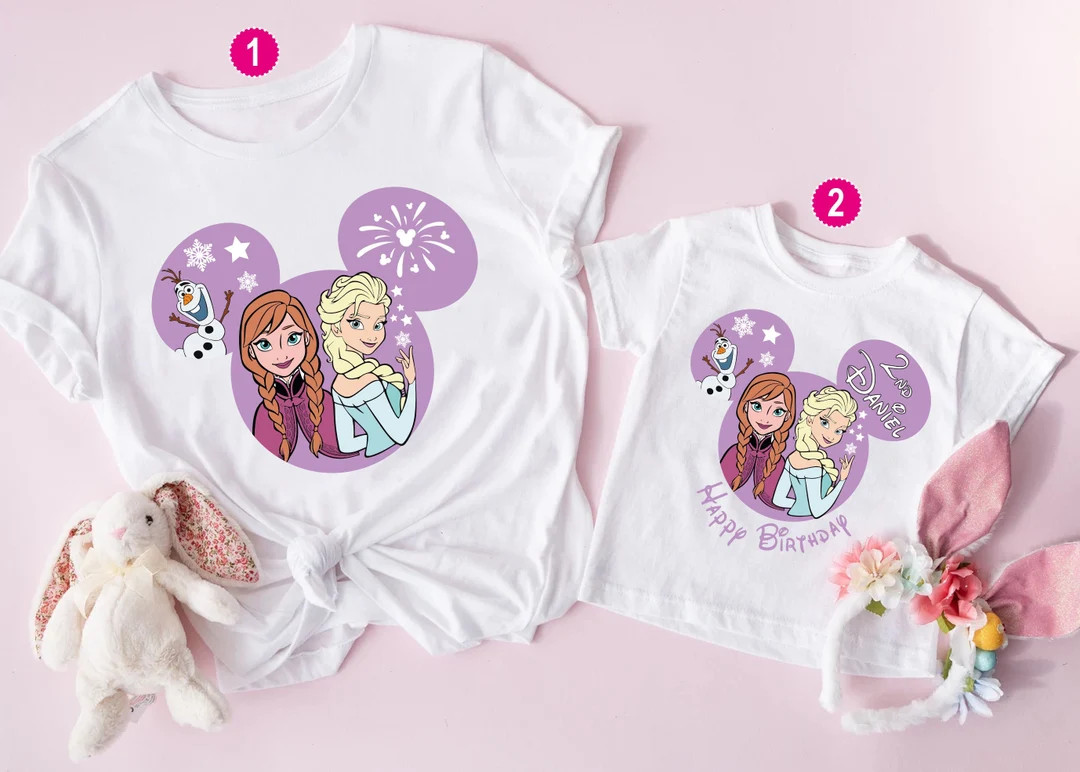 Mom and Daughter Princess Elsa Shirt, Frozen Elsa Birthday Girl Shirt, Frozen Top, Disney Princes... | Etsy (US)