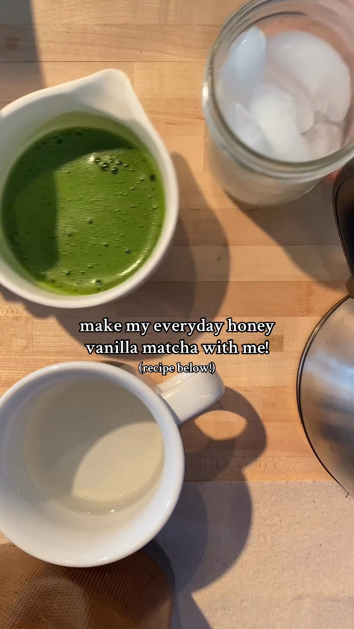 my go to matcha recipe!! 
- bloom your whisk in hot water for at least 5 mins
- sift 3g matcha into your bowl
- add raw honey + TJs bourbon vanilla paste to taste (I use 3-4g each)
- pour 2 fl oz of hot (NOT BOILING, 165-170°F) water over your matcha
- mix in circles a few times first, then whisk in W/M motion for 30-40 seconds
- pour over ice and your milk of choice
🤍

#LTKSaleAlert #LTKHome