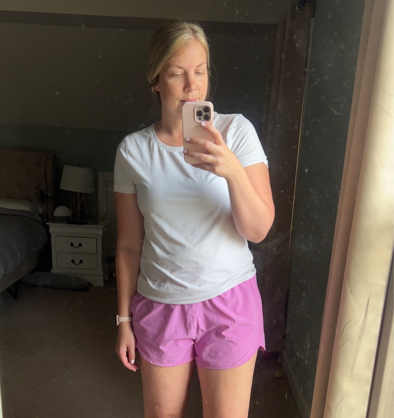 my favorite target athletic shorts and white athletic tee- my go to playground attire 

#LTKMidsize #LTKActive #LTKFitness