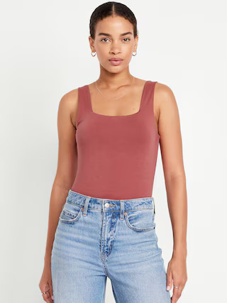 Square-Neck Tank Top Bodysuit | Old Navy (US)