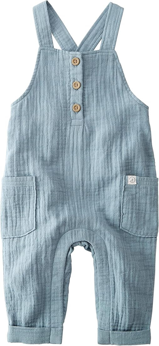 Amazon.com: little planet by carter's unisex-baby Organic Cotton Gauze Overall Jumpsuit, Blue, 6 ... | Amazon (US)