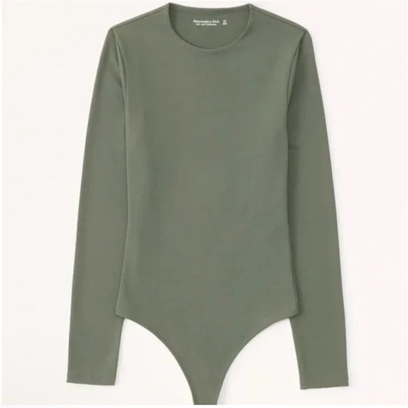 NWT Abercrombie Green Seamless Long Sleeve Bodysuit | Poshmark