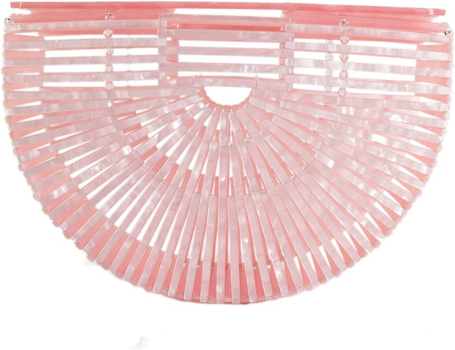 Summer Beach Bag Acrylic Clutch Handbag Large Tote Bag Pink Green Yellow Blue | Amazon (US)