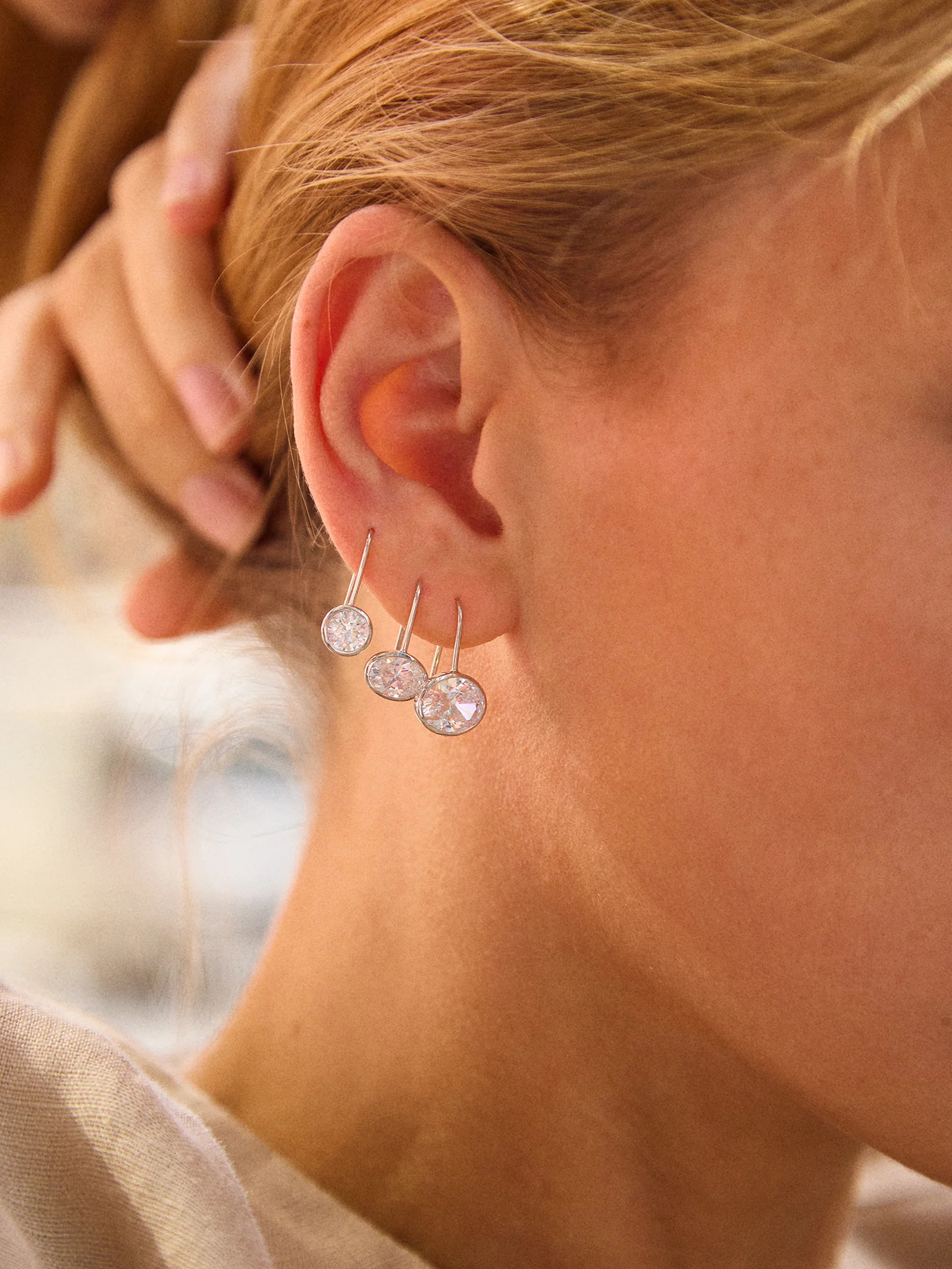 Fallon 14K Gold Bezel Earrings - Gold | BaubleBar