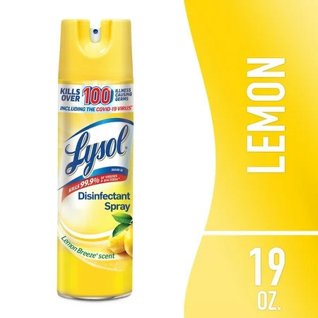 Lysol Disinfectant Spray, Sanitizing and Antibacterial Spray, For Disinfecting and Deodorizing, Lemon Breeze, 19 oz. | Walmart (US)