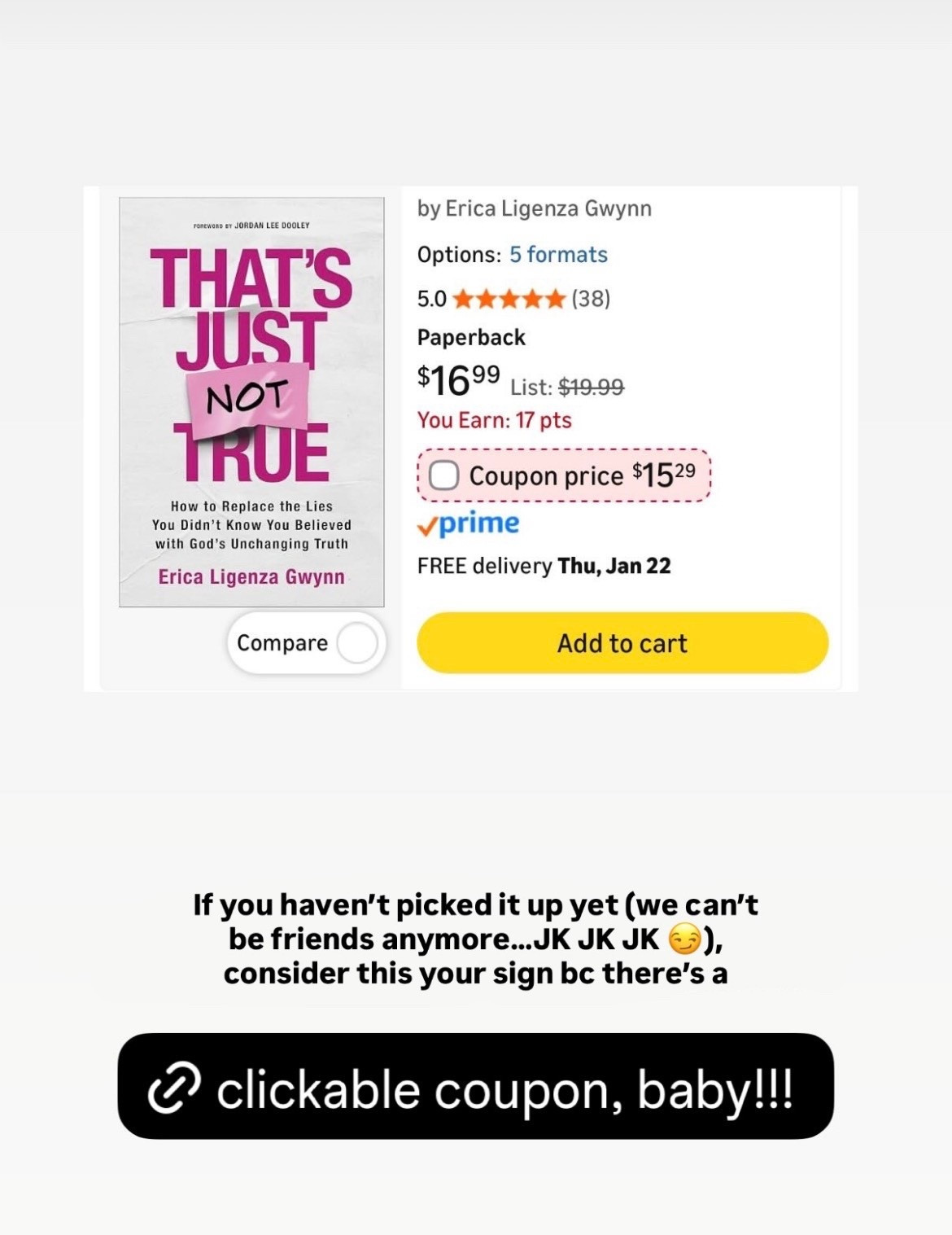 You’re chance to pick my new book up WITH A COUPON! 

#LTKSaleAlert