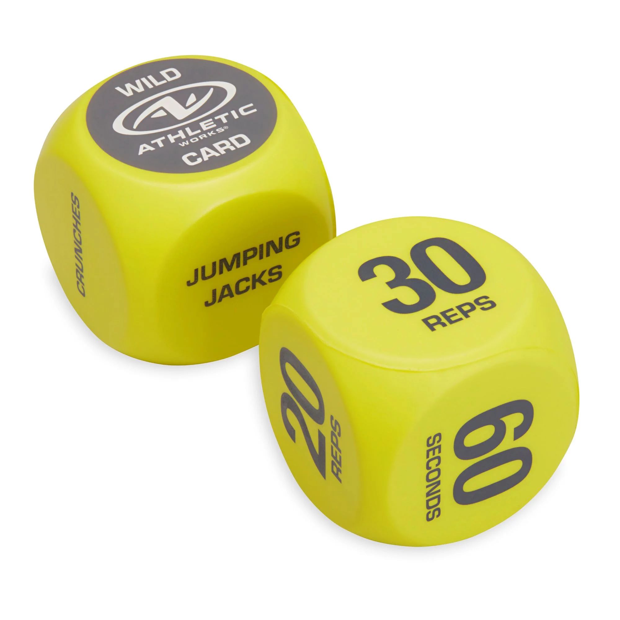 Athletic Works Exercise Workout Dice, 6-Sided, Foam, 2 Pack, Yellow - Walmart.com | Walmart (US)