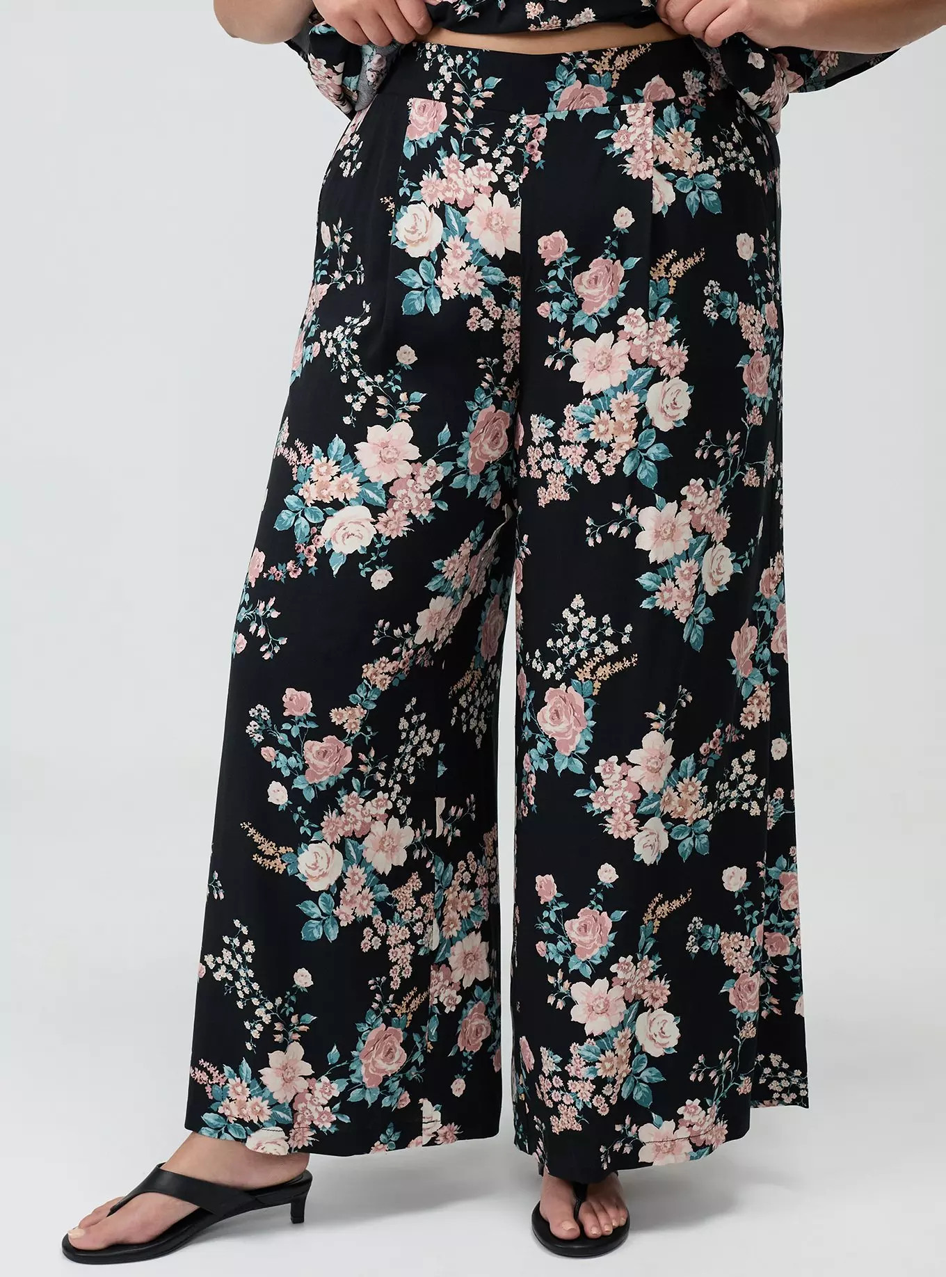 High-Rise Pull-On Challis Wide Leg Pant | Torrid (US & Canada)