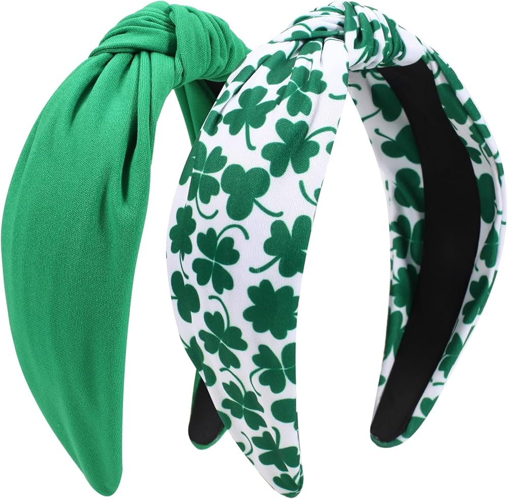 Ardorchid St.Patrick's Day Headbands Irish Green Leaf Shamrock Hair Accessories for Women Girls G... | Amazon (US)