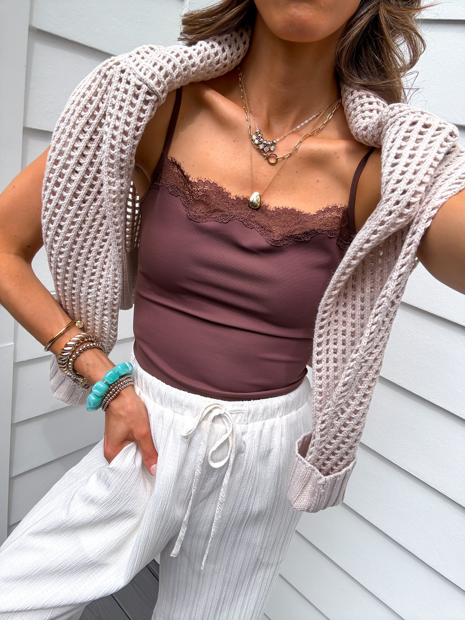 Wearing a small cami and pants

#LTKgrwm #LTKootd #LTKmomlife