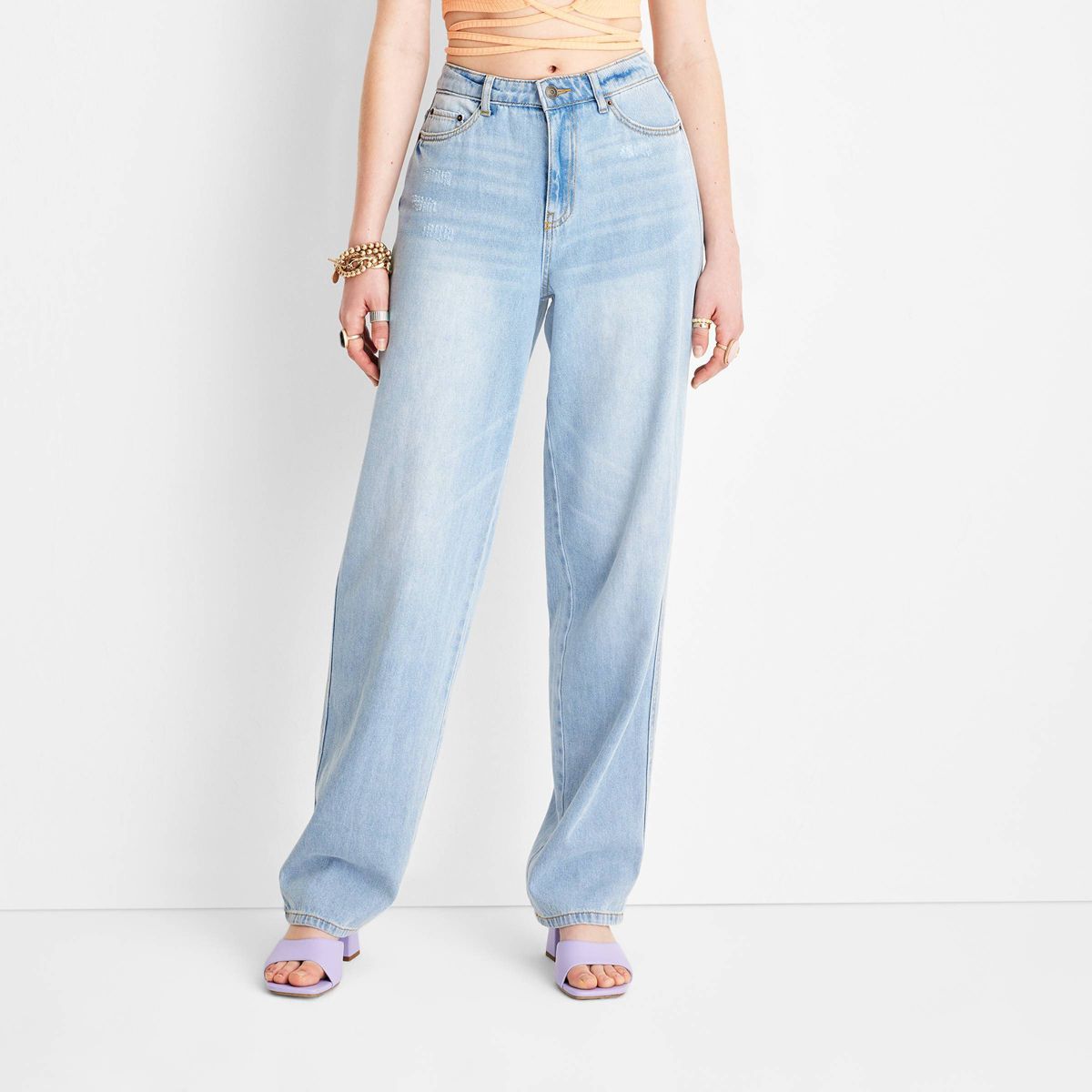 Women's Mid-Rise Baggy Fit Jeans - Future Collective™ with Alani Noelle Blue | Target